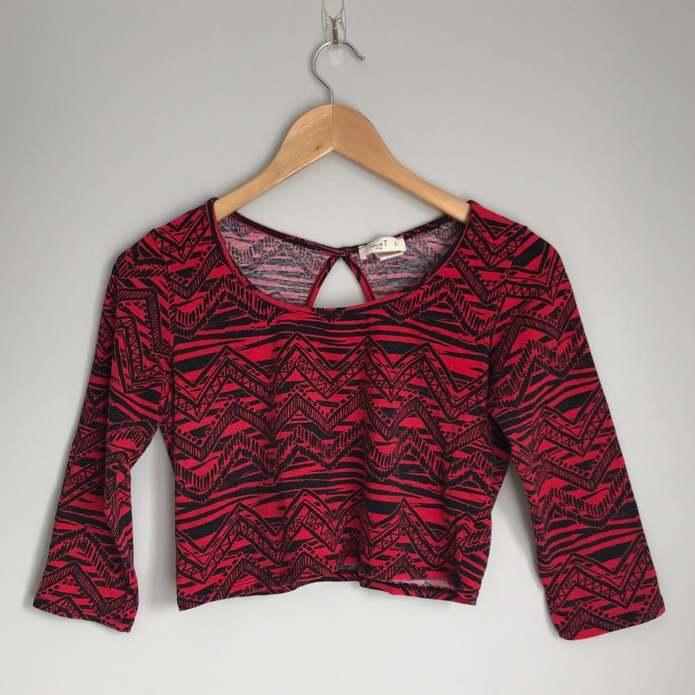Tribal Print Crop Top